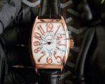 Replica Franck Muller Master of Complications White Dial Rose Gold Case Watch